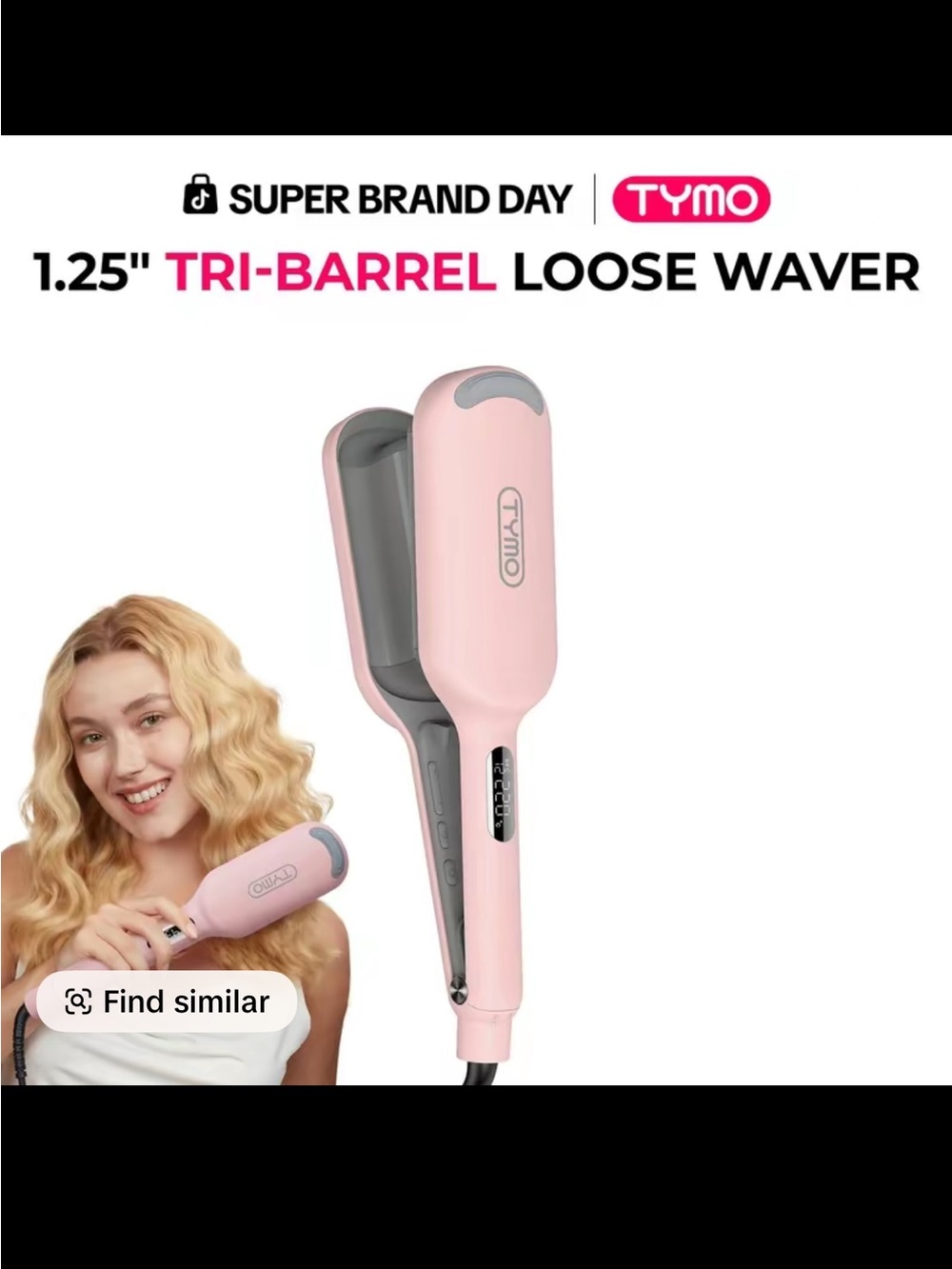 TYMO Rovy 1.25” beach wave curling wand EUC